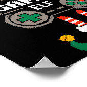 Gamer Elf Matching Family Group Christmas Party Py Poster (Hoek)