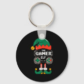 Gamer Elf Matching Family Group Christmas Party Py Sleutelhanger (Voorkant)