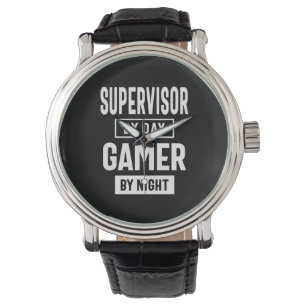 Gamer- en Supervisor-taaktitel Horloge