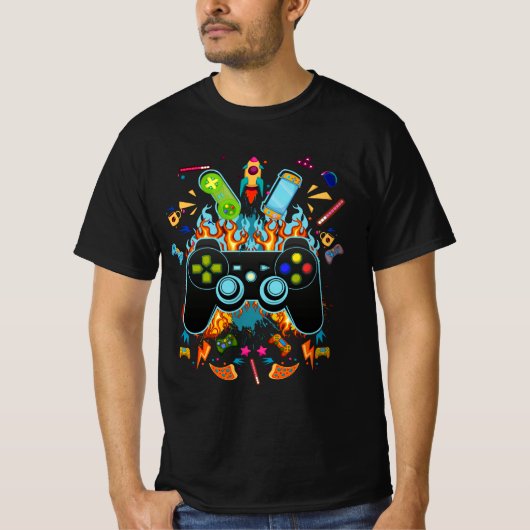 Gamer Esthetische Graphic Gaming Videogames Gamepa T-shirt (Voorkant)