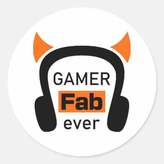 gamer fab-ever ronde sticker (Voorkant)
