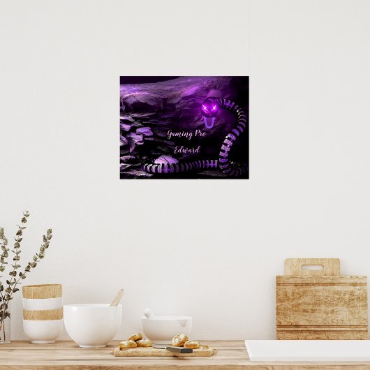 Gamer Fantasy Snake Custom Poster (Keuken)