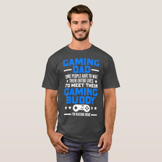 Gamer Fathers Day Gift Video Games Spelen Pap T-shirt (Voorkant volledig)