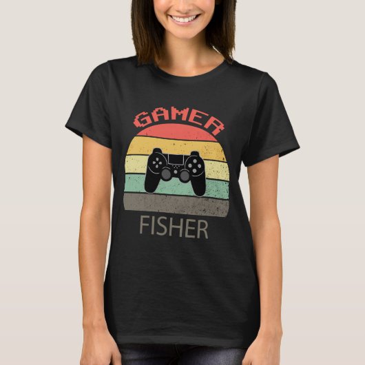 Gamer Fisher Vintage T-shirt (Voorkant)