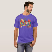 Gamer Floral Gaming Flower Video Games Controller  T-shirt (Voorkant volledig)
