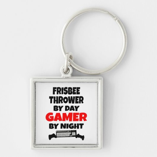 Gamer Frisbee Thrower Sleutelhanger (Voorkant)