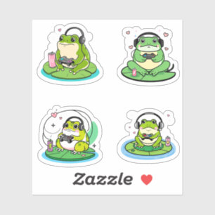 Gamer Frog - Schattige Gamen Sticker