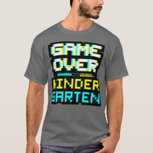 Gamer Game Over Terug naar school Kleuterschool Ki T-shirt