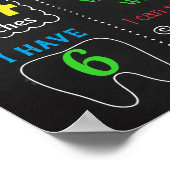 Gamer Game-pad Birthday-bord Poster (Hoek)