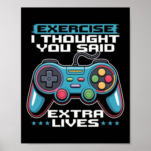 Gamer Gamecontroller Videogame 1 Poster (Voorkant)