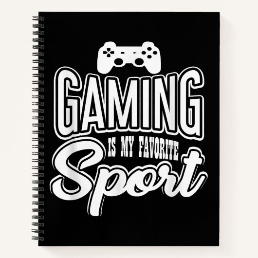 Gamer - Gamen is mijn favoriete sport Notitieboek (Voorkant)