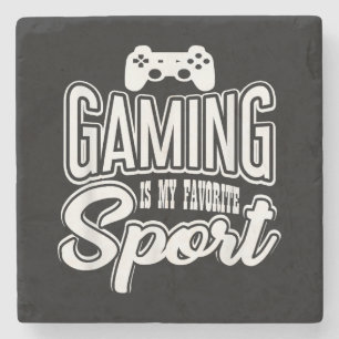 Gamer - Gamen is mijn favoriete sport Stenen Onderzetter