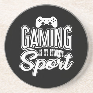 Gamer - Gamen is mijn favoriete sport Zandsteen Onderzetter