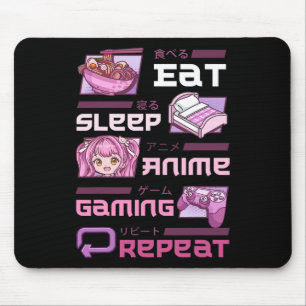 Gamer Gamen Videogames Grappig Eten Slapen Anime G Muismat