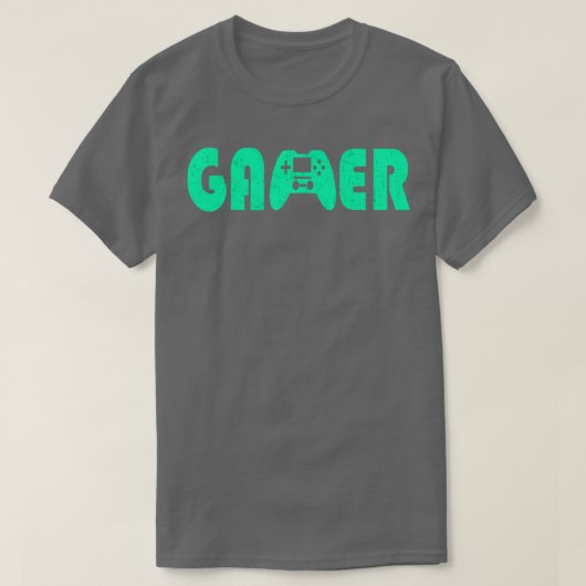 Gamer Gamepad Neon Green T-shirt (Design voorkant)