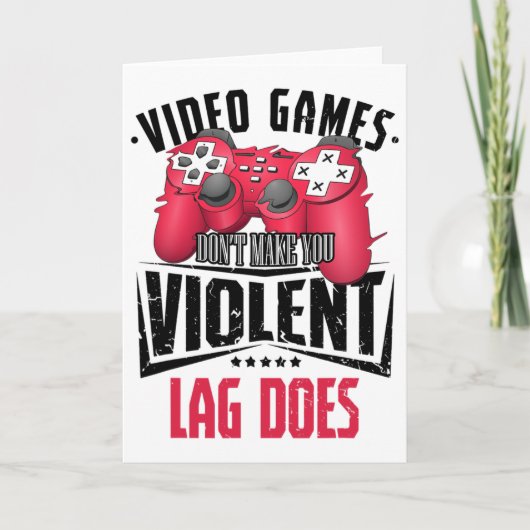 Gamer Gamer Video Games Controller Computer Gaming Kaart (Voorkant)