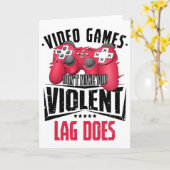 Gamer Gamer Video Games Controller Computer Gaming Kaart (Gele Bloem)