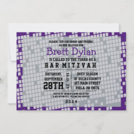 GAMER GAMING DIGITAL Bar Bat Mitzvah Uitnodiging