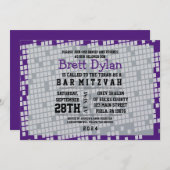 GAMER GAMING DIGITAL Bar Bat Mitzvah Uitnodiging (Voorkant / Achterkant)