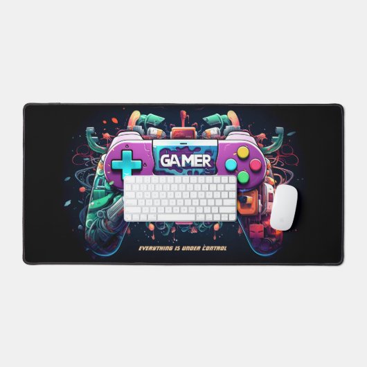 Gamer Gaming Joystick Gepersonaliseerde Desk Mat (Keyboard & Muis)