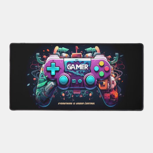 Gamer Gaming Joystick Gepersonaliseerde Desk Mat (Voorkant)
