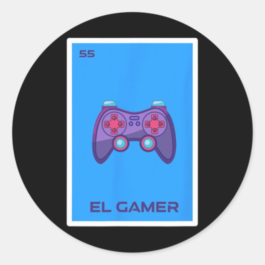 Gamer Gaming Mexicaanse Video Game Controller Game Ronde Sticker (Voorkant)