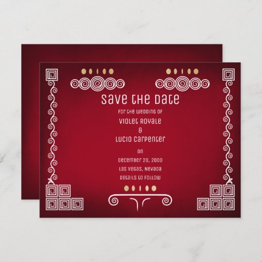 Gamer Geek Bruiloft Save The Date (Voorkant / Achterkant)