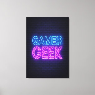 Gamer Geek Canvas Afdruk