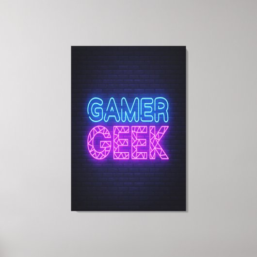 Gamer Geek Canvas Afdruk (Voorkant)