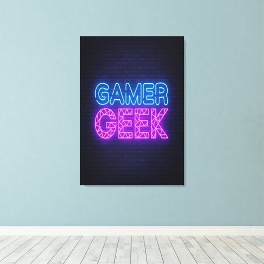 Gamer Geek Canvas Afdruk (Insitu (Houten vloer))