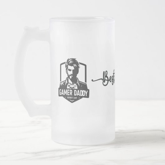 Gamer Geek Papa Happy Vaderdag | Matglas Bierpul (Links)