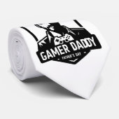 Gamer Geek Papa Happy Vaderdag | Stropdas (Opgerold)