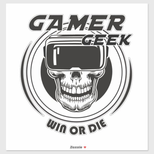Gamer Geek Sticker (Vel)