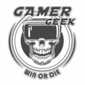 Gamer Geek Sticker (Voorkant)