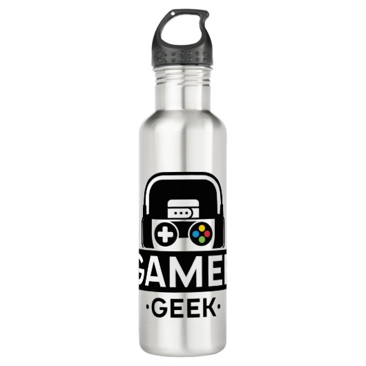 Gamer Geek Waterfles (Voorkant)