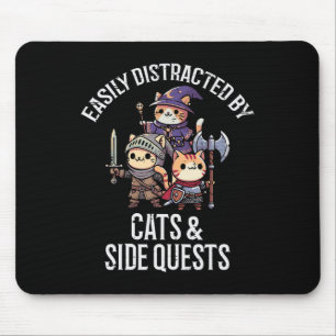 Gamer gemakkelijk afgeleid door katten zijmissies  muismat