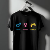 Gamer Gender Symbols Controller Funny Design T-shirt