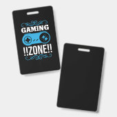 Gamer Geschenk Gaming Zone Badge (Voor- en achterkant)