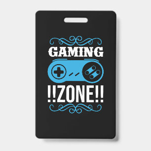 Gamer Geschenk Gaming Zone Badge