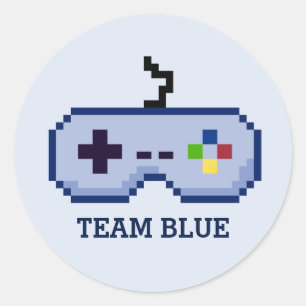 Gamer Geslacht Onthullen Team Blauwe Stickers