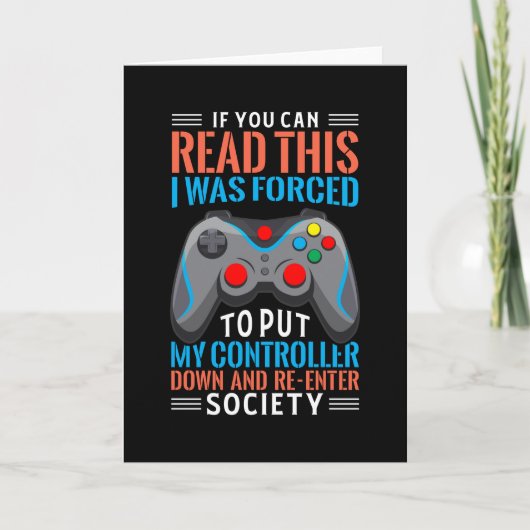 Gamer Gezegde Gaming Funny Gaming Gift Ideaal Kaart (Voorkant)