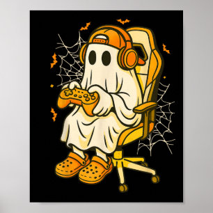 Gamer Ghost Halloween Kostuum Funny Gaming Jongens Poster