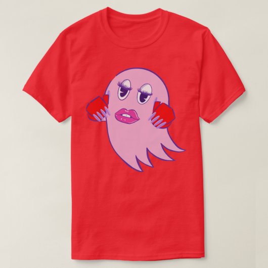 Gamer Ghost Pink T-shirt (Design voorkant)