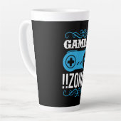 Gamer Gift Gaming Zone Latte Mok (Linkerhoek)