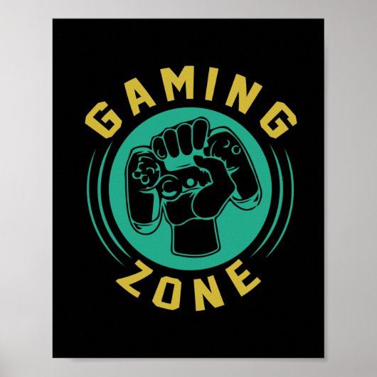 Gamer Gift Gaming Zone Poster (Voorkant)