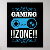 Gamer Gift Gaming Zone Poster (Voorkant)