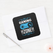 Gamer Gift Gaming Zone Vierkante Sticker (Envelop)