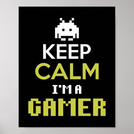 Gamer Gift Keep Calm I Am A Gamer Poster (Voorkant)