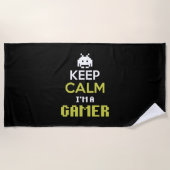 Gamer Gift Keep Calm I Am A Gamer Strandlaken (Voorkant)
