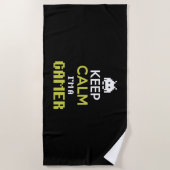 Gamer Gift Keep Calm I Am A Gamer Strandlaken (Voorkant)